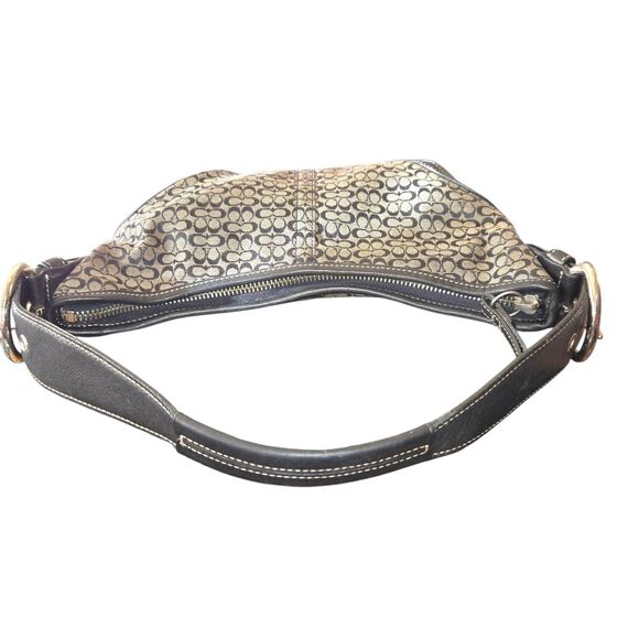 Coach 6351 Y2K Black Signature C Jaquard Mini Soho Hobo Bag 11"X6"X2" No Hangtag - Picture 5 of 10